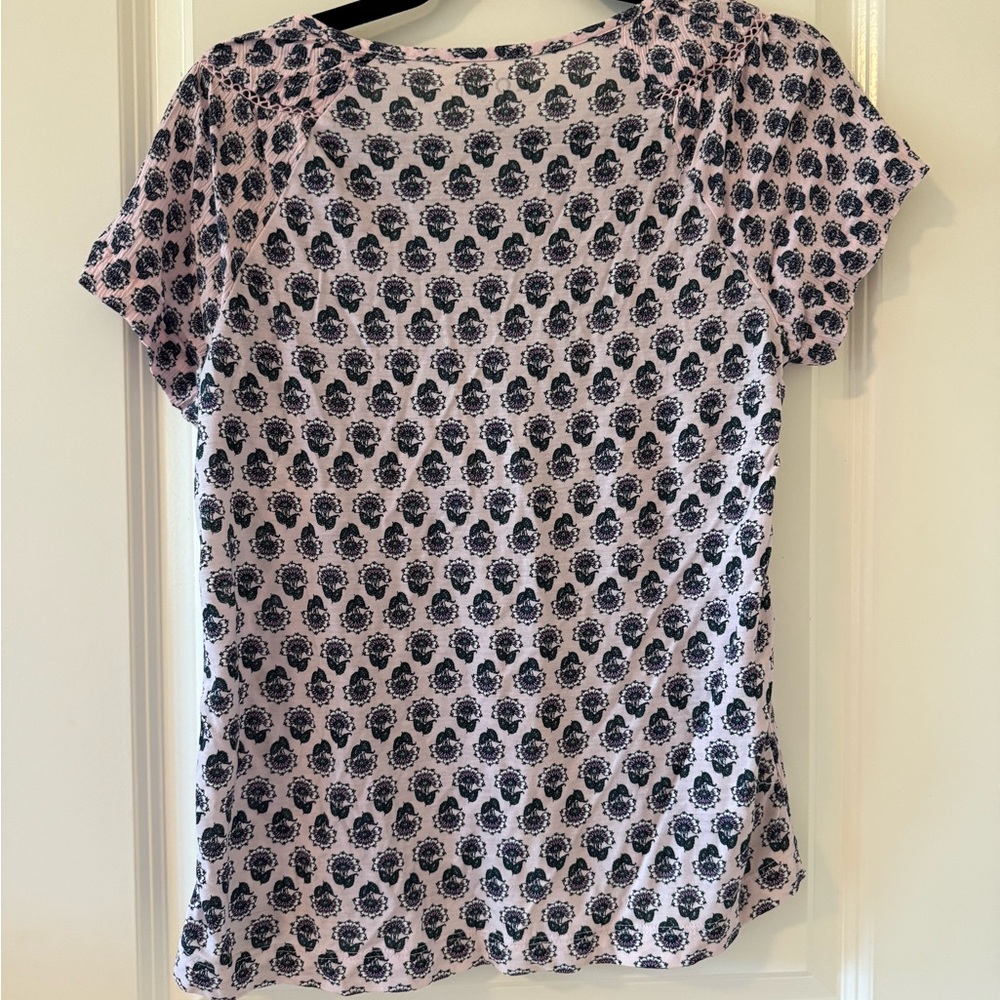 LOFT Black Smocked Blouse Relaxed Fit - Picture 2 of 4